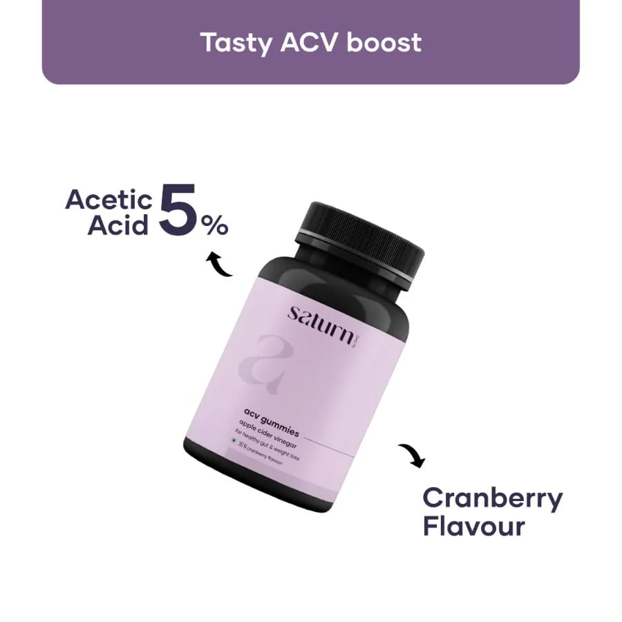 Saturn Apple Cider Vinegar Gummies for Women | 5% Acetic Acid - (30N) - Image 2