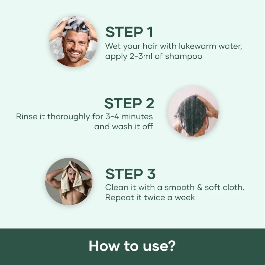 Anti Hairfall Shampoo for Men | SLS Free | Paraben Free - Image 4