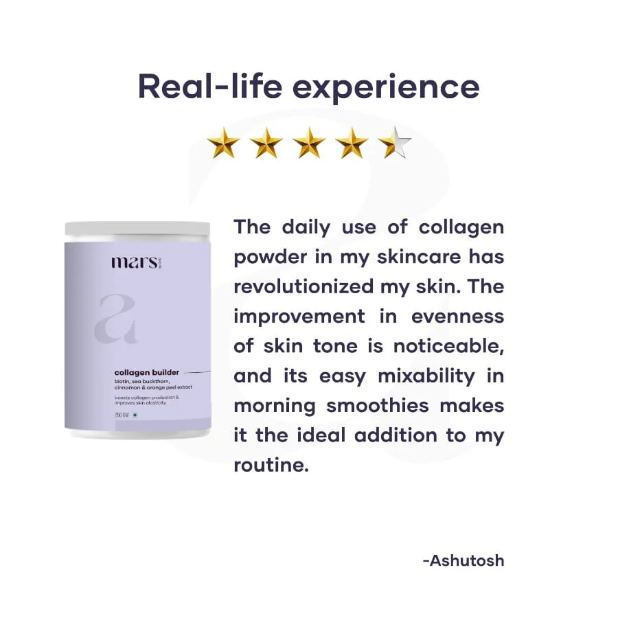 Plant-Based Collagen Supplement Powder for Men | Powered with Vitamin C, Acai Berries, Boitin & Sea Buckthorn - (60 N) - Image 5