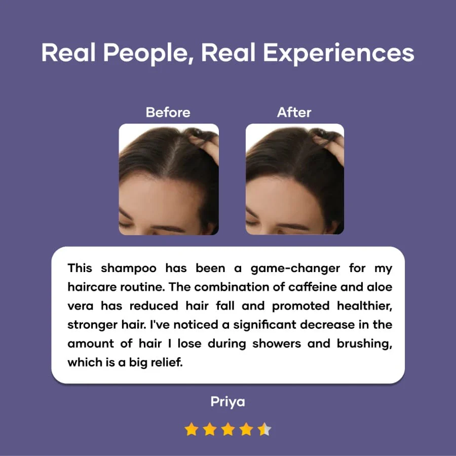 Anti Hairfall Shampoo for Women with Caffeine & Aloevera - Image 5