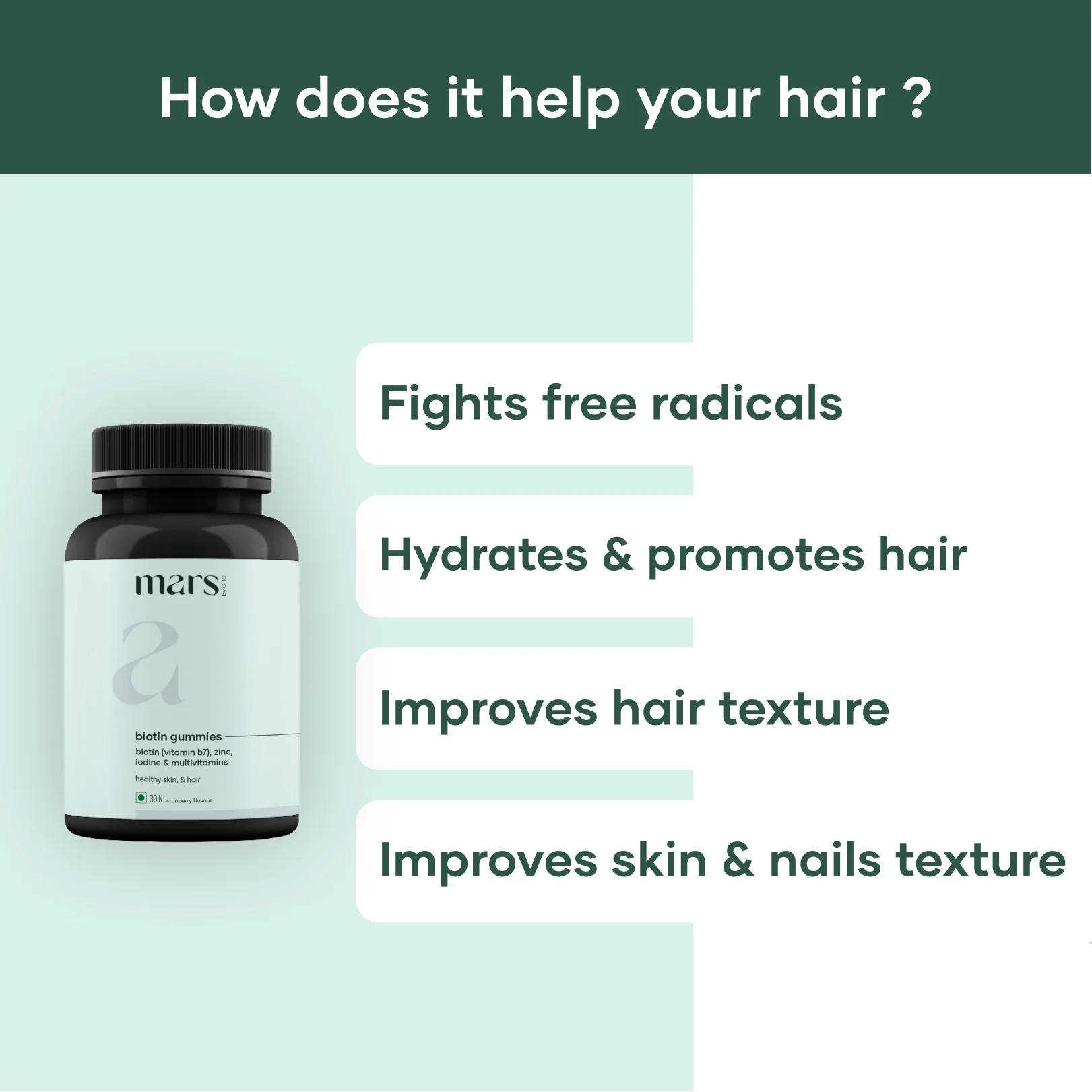 Biotin Gummies for Skin, Hair & Nails (30N) - Image 5