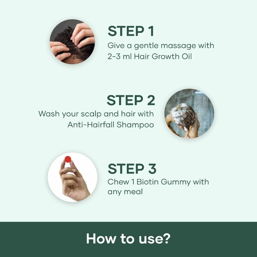 Hair Fall Solution (Hair Growth Oil, Anti-Hairfall Shampoo, Biotin Gummies) - Image 6
