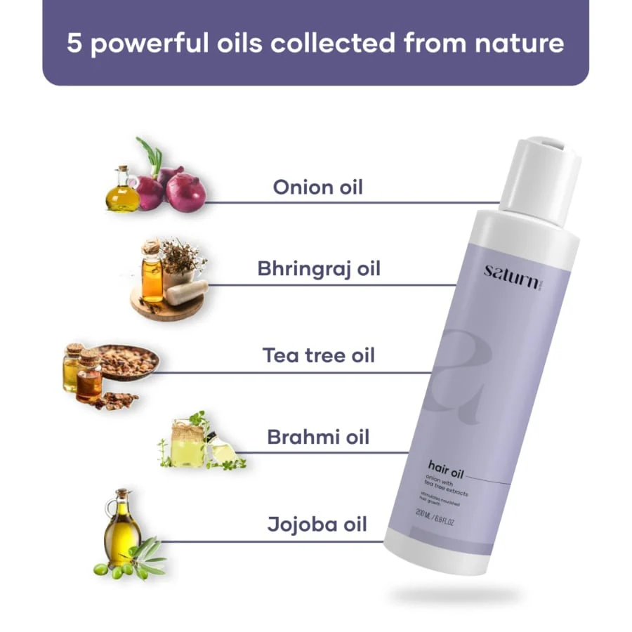 Onion Hair Oil with Bhringraj & Tea Tree Extracts - Image 2