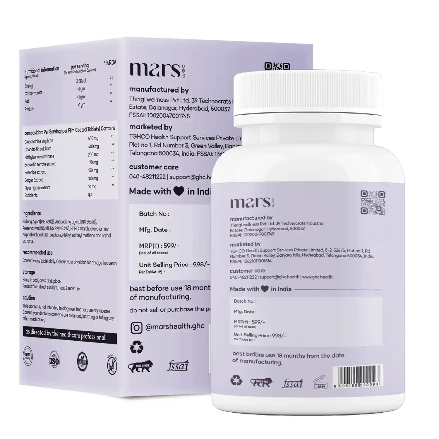 Joint Support With Glucosamine Chondriotin and MSM Supplement 1200mg - (60 N) - Image 9