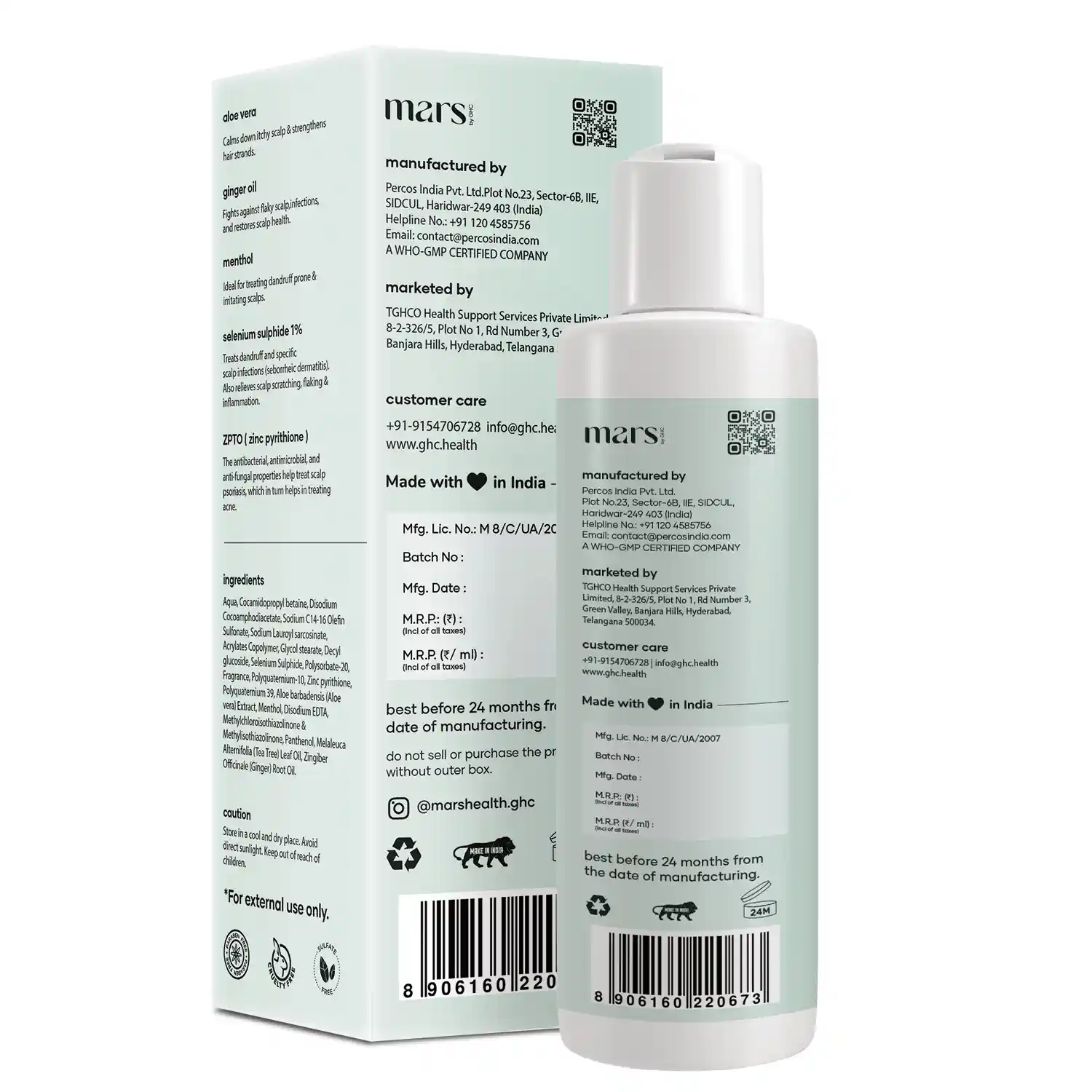 Mars Anti-Dandruff Shampoo With Aloe Vera & Menthol - Image 8