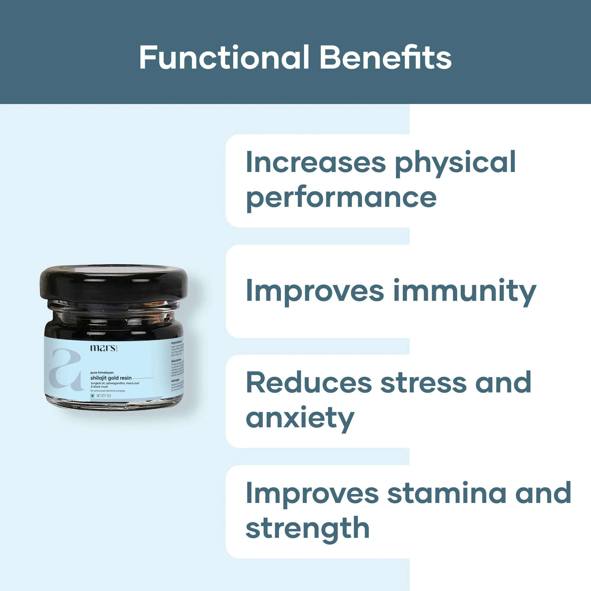 Mars Pure Himalayan Shilajit Gold Resin: Powered with Ashwagandha, Maca Root & Black Musli - Image 5