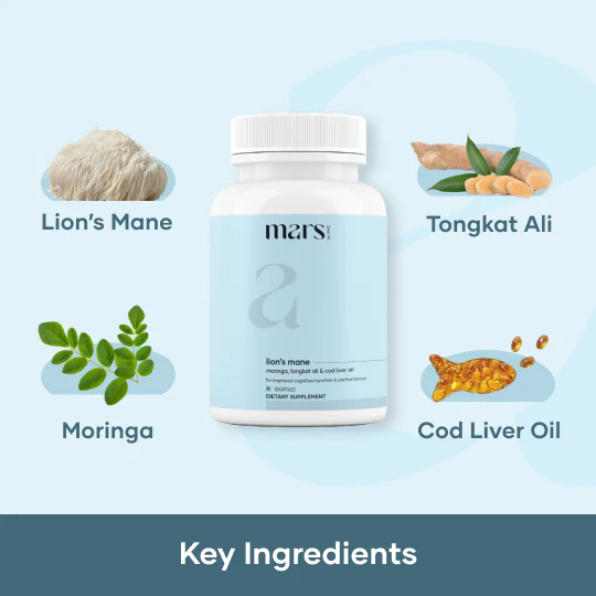 Mars Strength Max Combo: Pure Himalayan Shilajit & Lion's Mane Caps Powered With Tongkat Ali - Image 2