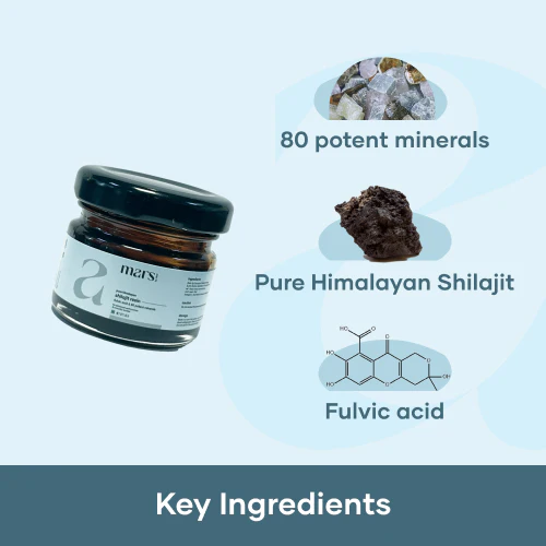 Mars Strength Max Combo: Pure Himalayan Shilajit & Lion's Mane Caps Powered With Tongkat Ali - Image 3