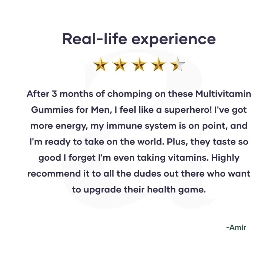 Multivitamin Gummies for Men | Powered With Multiviatmins, Zinc & Folic Acid - (30N) - Image 6