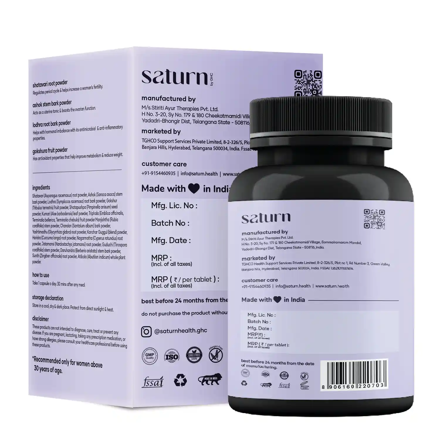 Saturn PCOS Capsules with Shatavari & Gokshura - Image 9