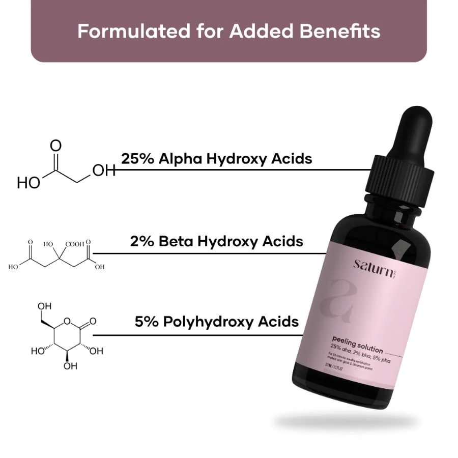 Saturn 25% AHA 2% BHA 5% PHA Peeling Solution - Image 2
