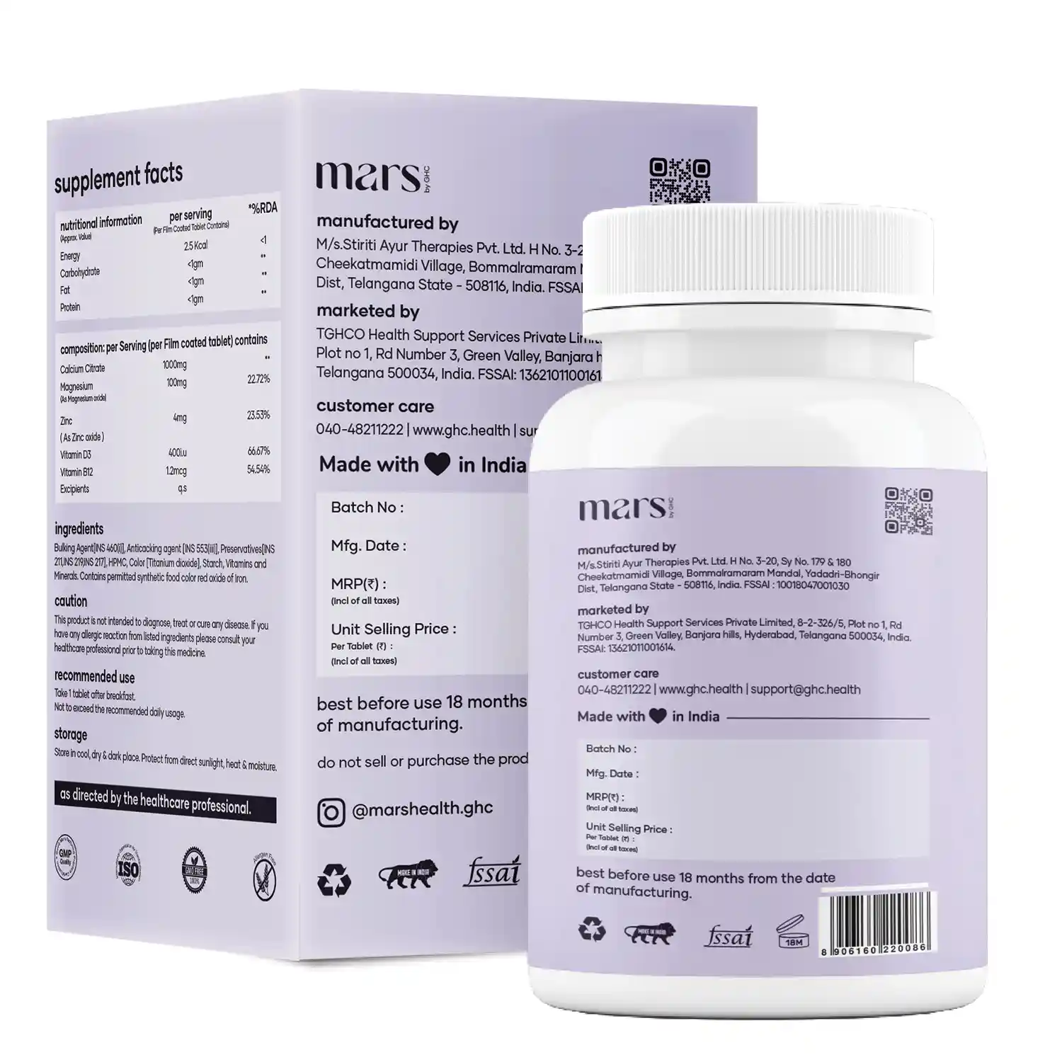 Vitamin D3 400 IU + Calcium 1000mg - (60 N) - Image 8